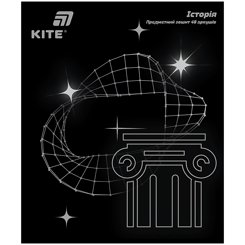 Зошит уч. "Kite" 48арк.# /K26-240-4/ ПРЕДМЕТКА софт тач+УФ, Lumen, історія (10/200)