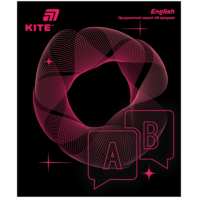 Зошит уч. "Kite" 48арк.== /K26-240-8/ ПРЕДМЕТКА софт тач+УФ, Lumen, англійська мова (10/200)