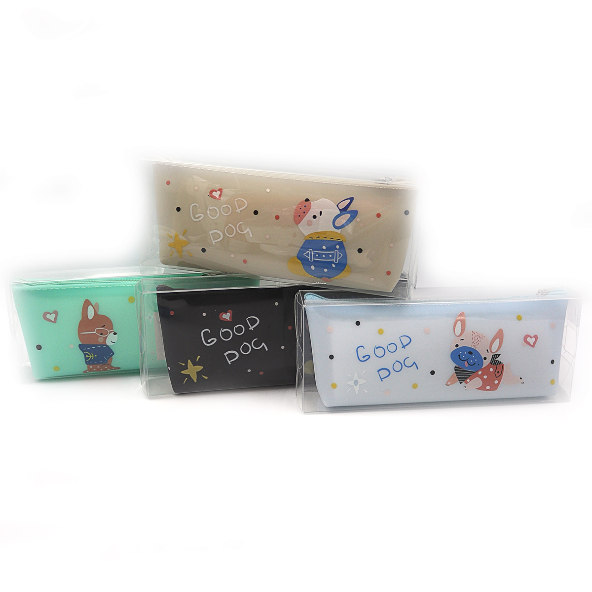 Silicone pencil case. "JO" /P805-1/ "Good dog"1 from.20*8*3.5cm (1/12)