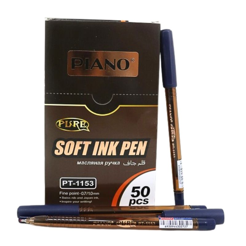 Oil pen "PIANO" /PT-1153/ "Pure" 0.7mm, blue (transparent copper color) (50)