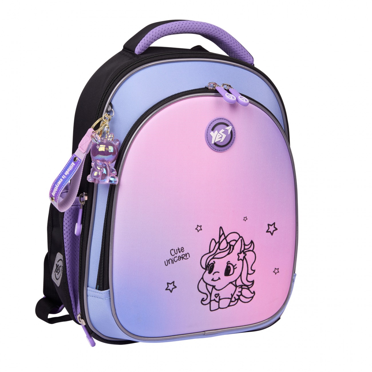 Half-frame school backpack "YES" /559877/ S-109 Cute Unicorn 37*26*13cm (1/4)
