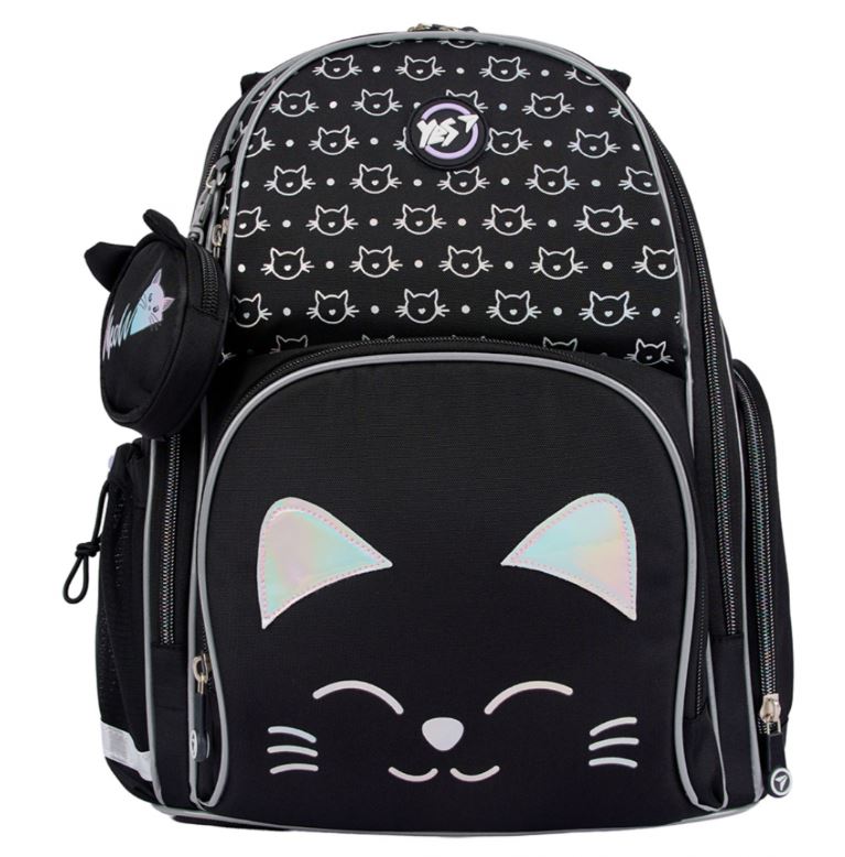 Half-frame school backpack "YES" /559871/ S-100 Smiling Cats 37*30*14cm (1/4)