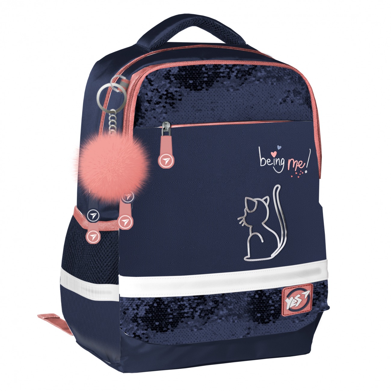 School backpack "YES" /559885/ S-52 Ergo Be Like a Cat 36*28*13cm (1/10)