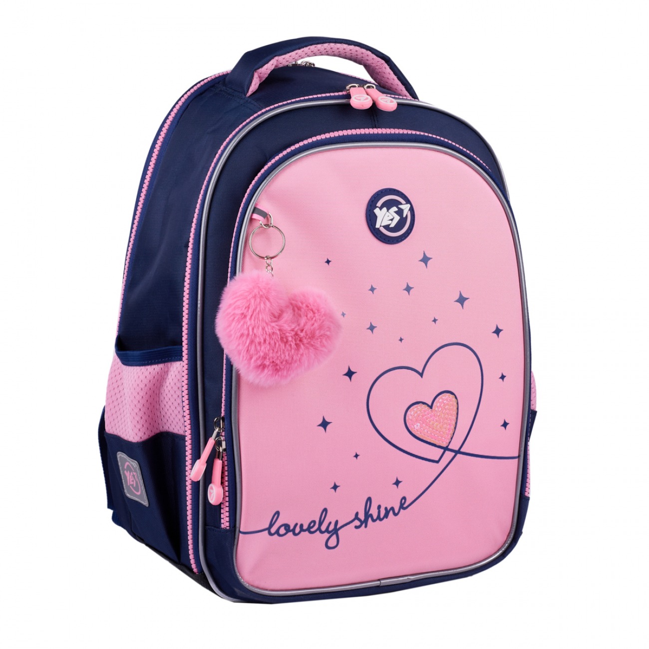 School backpack "YES" /550105/ S-111 Bright Hearts 38*29*18cm (1/10)