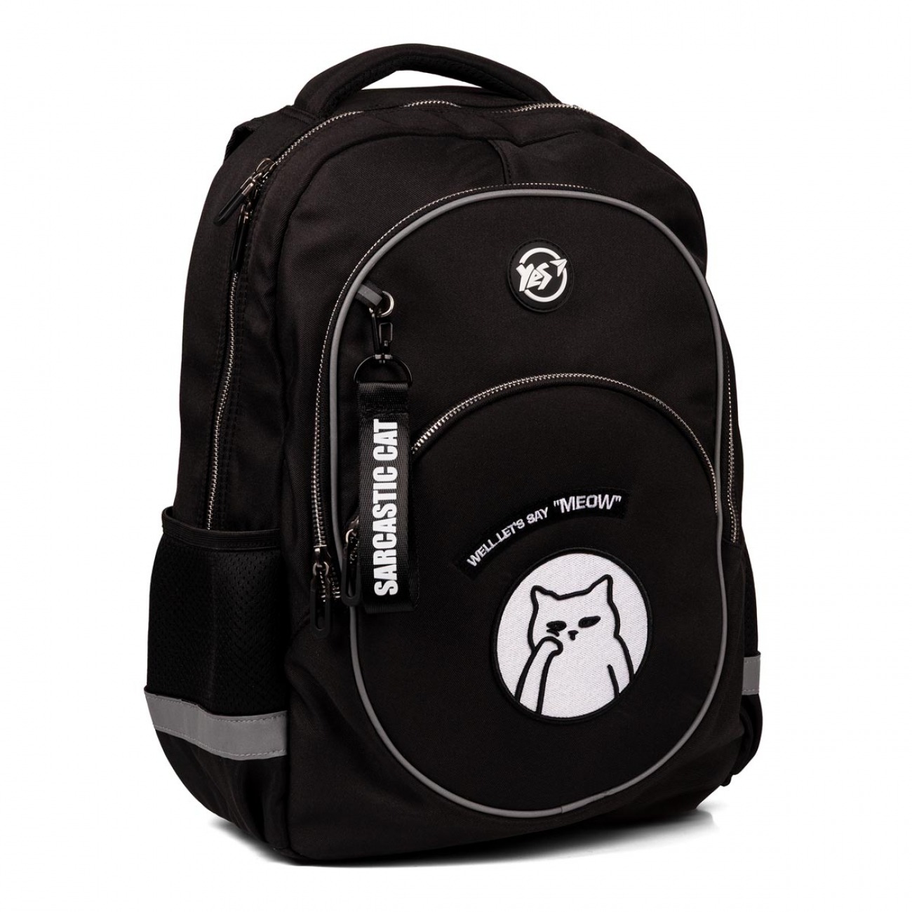 School backpack "YES" /559984/ TS-58 Sarcastic Cat 41*31*13cm (1/12)