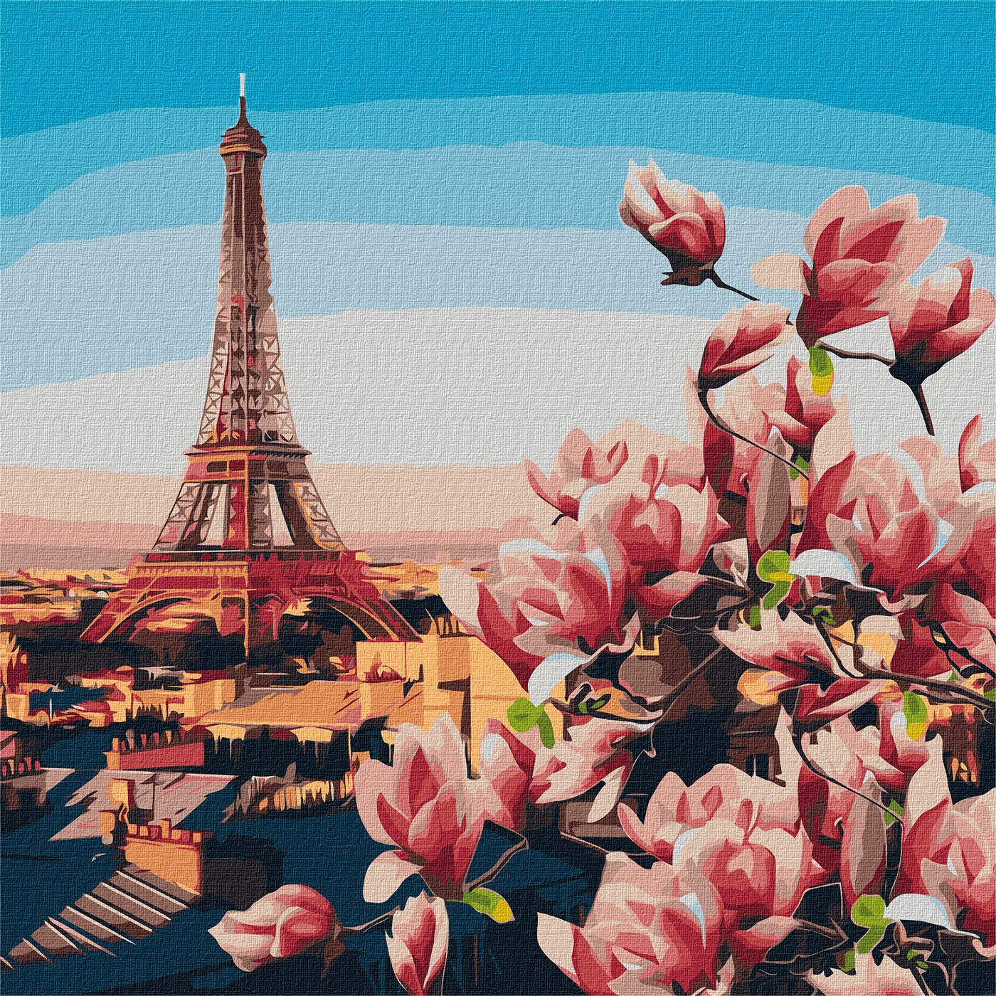 Painting by numbers "Ideyka" /KHO3601/ "Parisian magnolias" 50*50cm