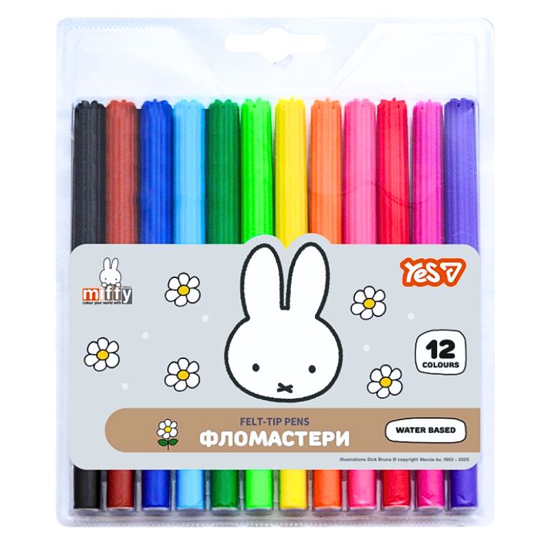 Felt-tip pens "YES" 12 pcs. /650604/ Miffy (1/192)