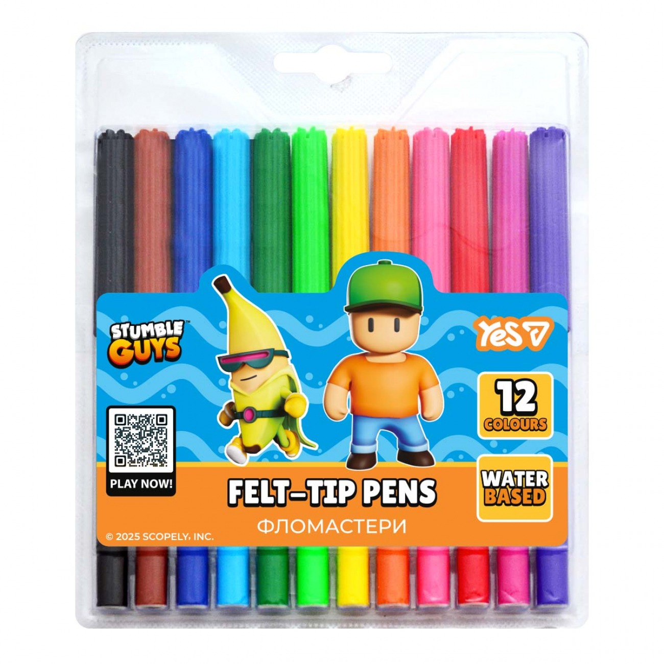 Felt-tip pens "YES" 12 pcs. /650597/ Stumble Guys (1/192)