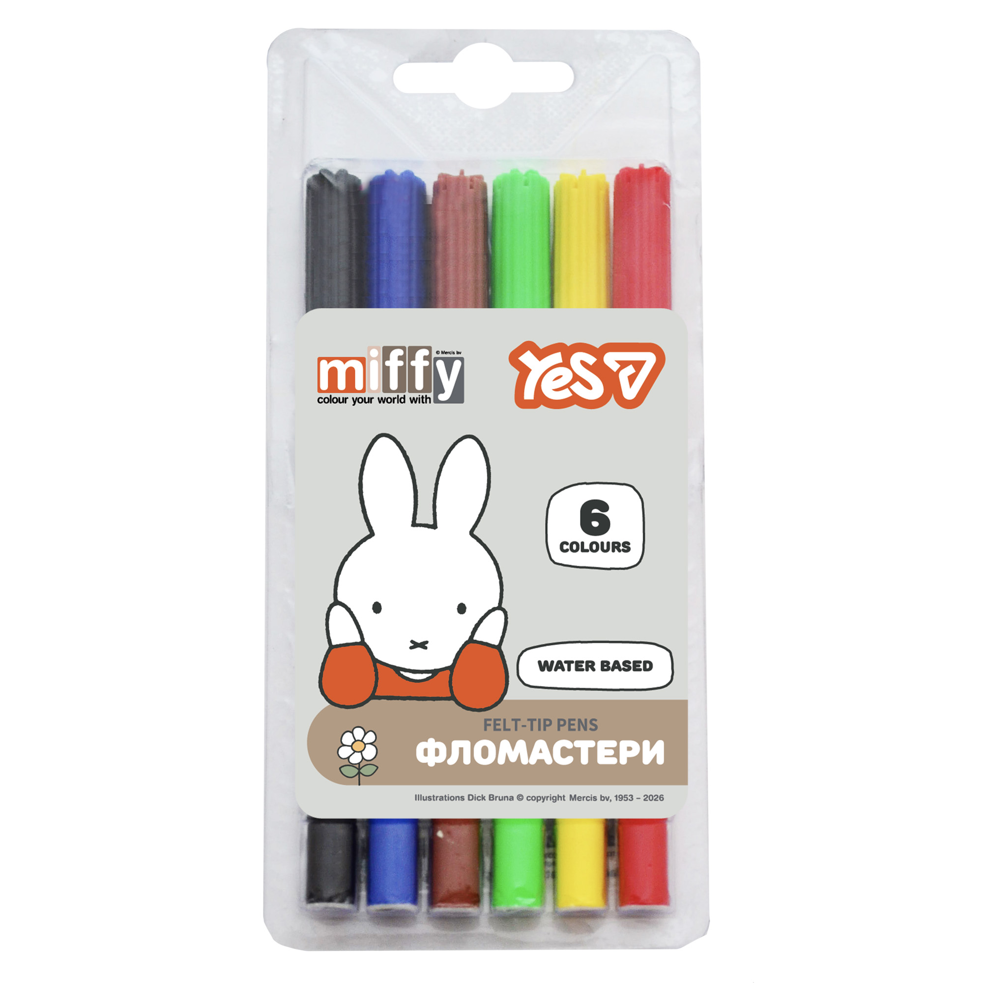 "YES" felt-tip pens 6 pcs. /650609/ Miffy (1/384)