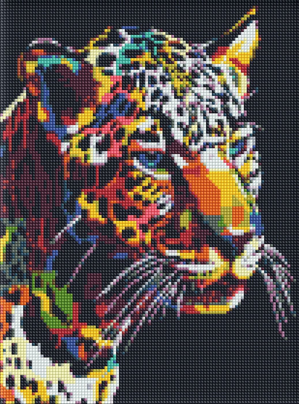 Алмазна мозаїка "Ідейка" /AMO7214/ "Ягуар поп-арт" 30*40см
