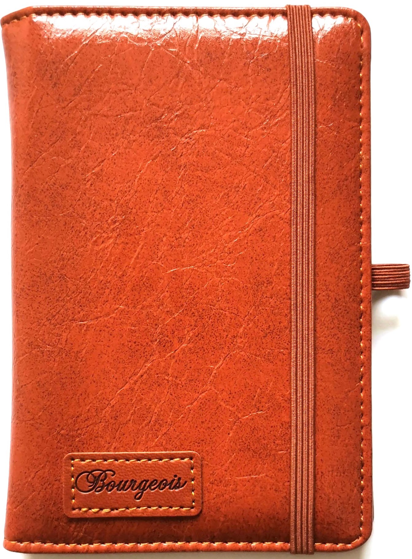 Notebook on rubber band "Bourgeois" A6/120 leatherette TV cover. /N9731/ internal approx. 70g, # (1/60)