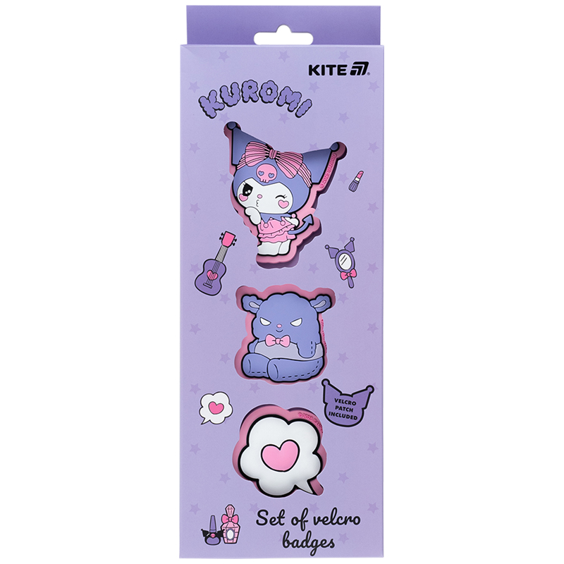 Patch "Kite /HK25-3012-1/ on Velcro, 3 pcs., 3012-1 Hello Kitty (1/30)