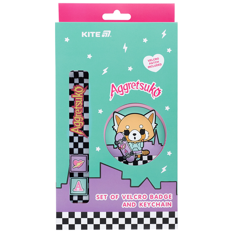 Set of patch and pendant "Kite" /AR25-3010-1/ 2 pcs., 3010-1 Aggretsuko (1/30)