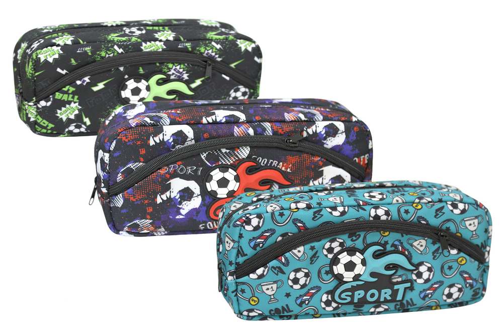 Пенал-косметичка "WB" /7791P/ 2 відділення Football (1/36)