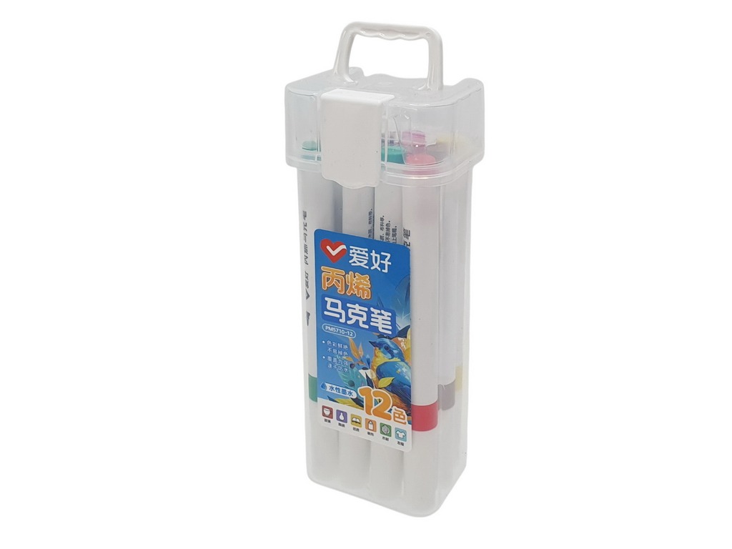 Set of markers 12 pcs. "AIHAO" /PM5710-12/ Acrylic DIY (1/6/96)
