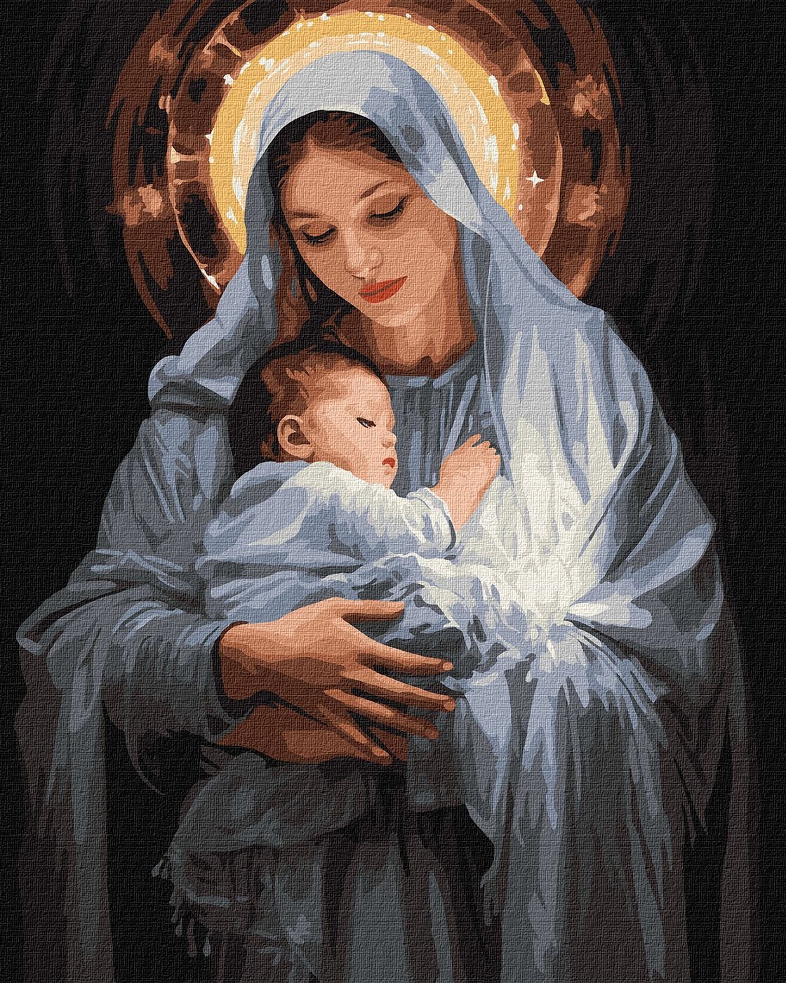 Painting by numbers "Ideyka" /KHO8413/ "Mother's tenderness with metallic paints" 40*50cm
