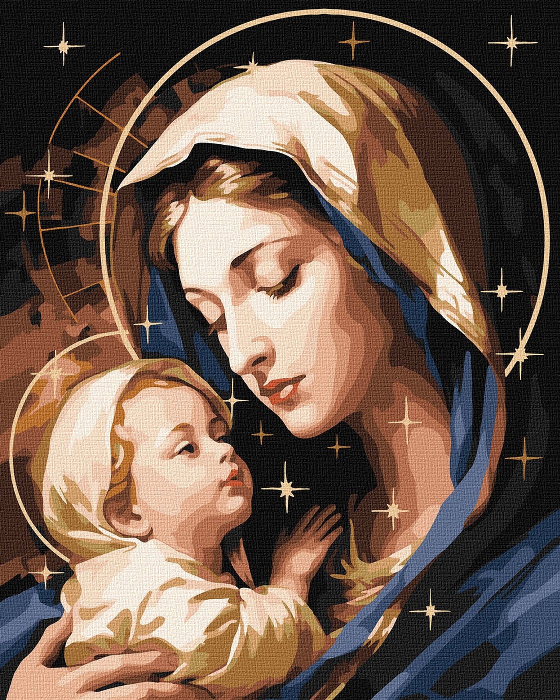 Painting by numbers "Ideyka" /KHO8414/ "Mother's love with metallic paints" 40*50 cm