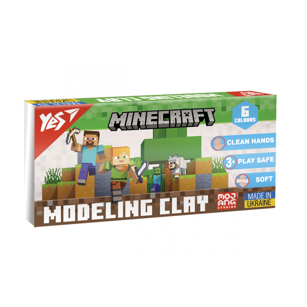 Пластилін 6 кол. 120г "Yes" /540650/ "Minecraft" (1/40)