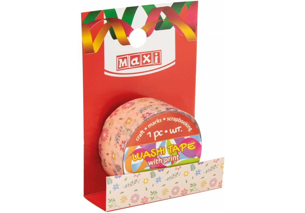 Decorative tape with print 20mm*2m "MAXI" /MX62000/ (1/20/500)