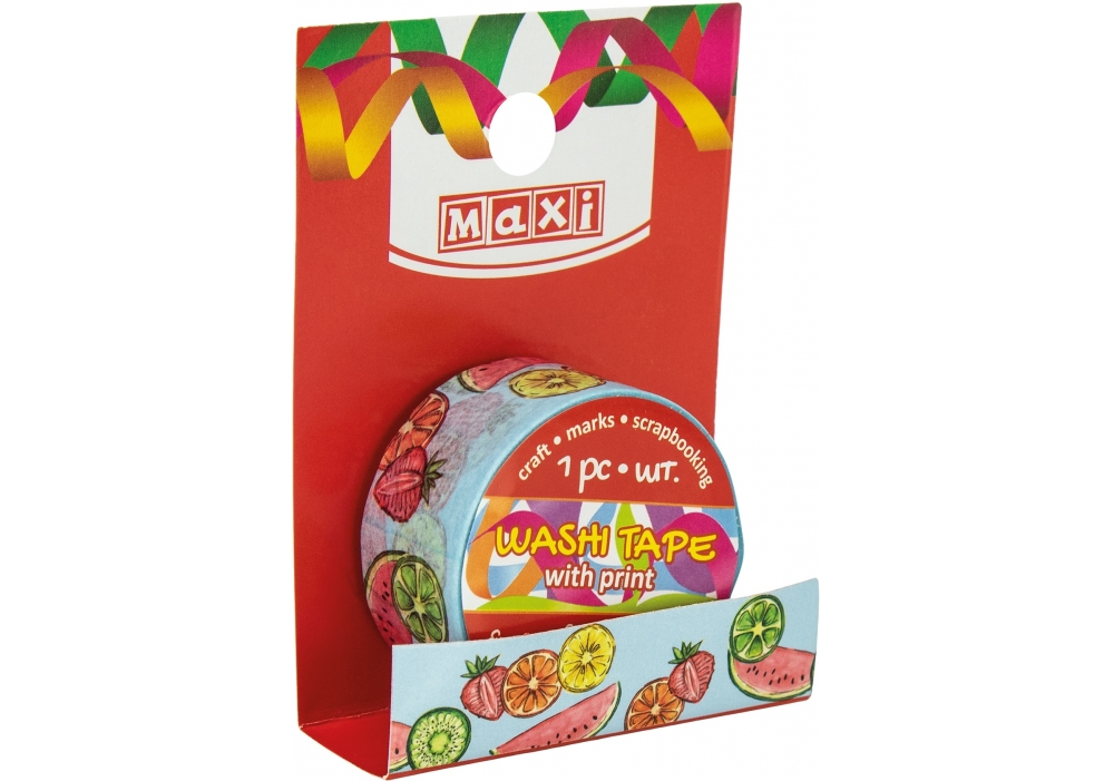 Decorative tape with print 20mm*3m "MAXI" /MX62012/ (1/20/500)