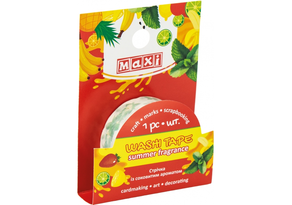 Decorative tape with a print 15mm*3m "MAXI" /MX63000/ with menthol aroma (1/20/500)