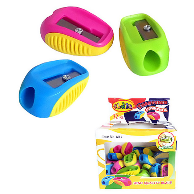 Sharpener "CLASS" /4819/ "Soft Ergonomic Nugget" oval. mix (72/288/1152)