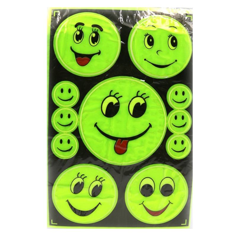 Reflective stickers "JO" /5486IMG/ "Smile" 15*21.5 cm 11 pcs (100)