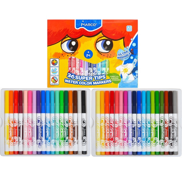 Markers "Marco Super Washable" 36 pcs. /1630-36SV/ (1/4/16)