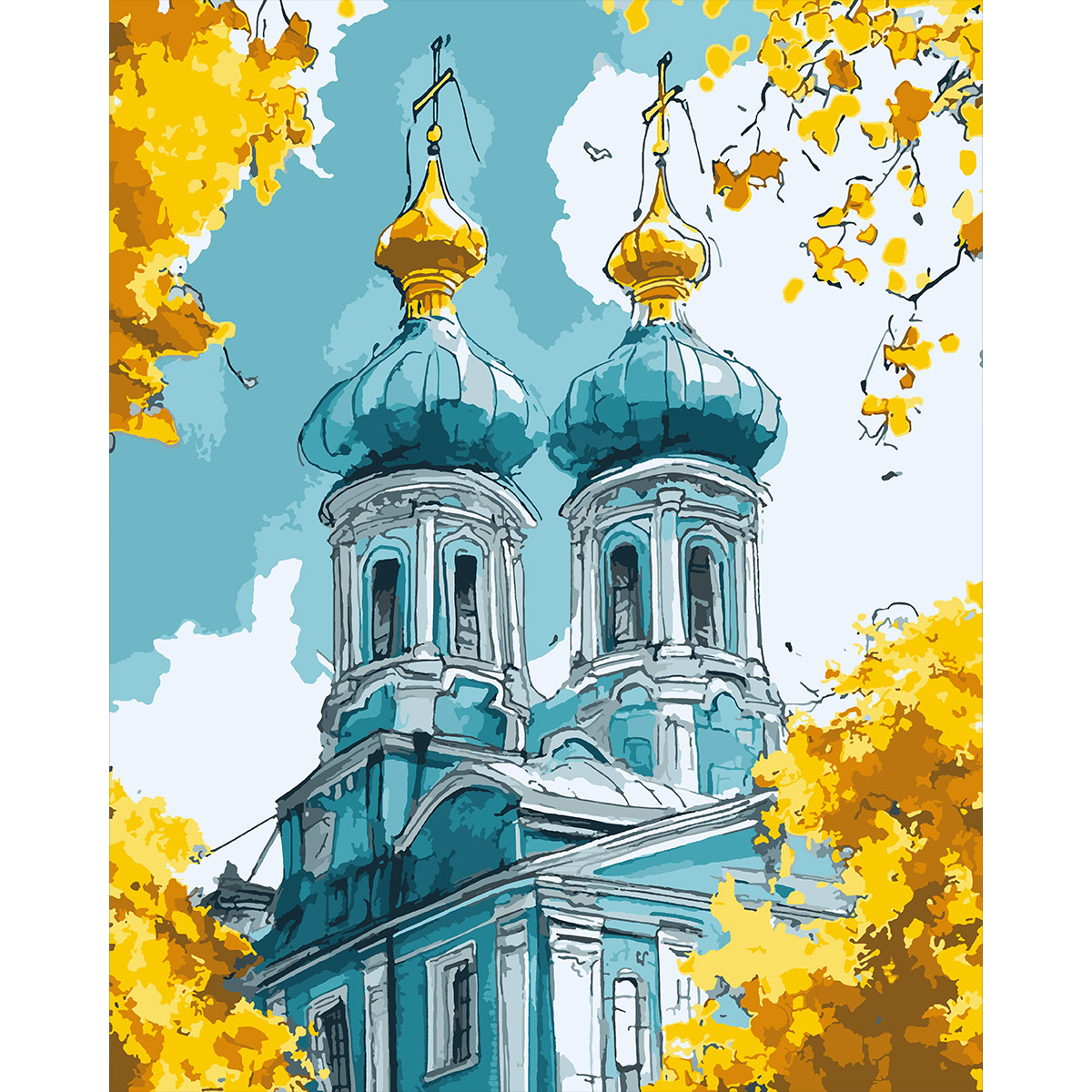 Картина за номерами "SANTI" /955769/ "Софія Київська", 40*50см