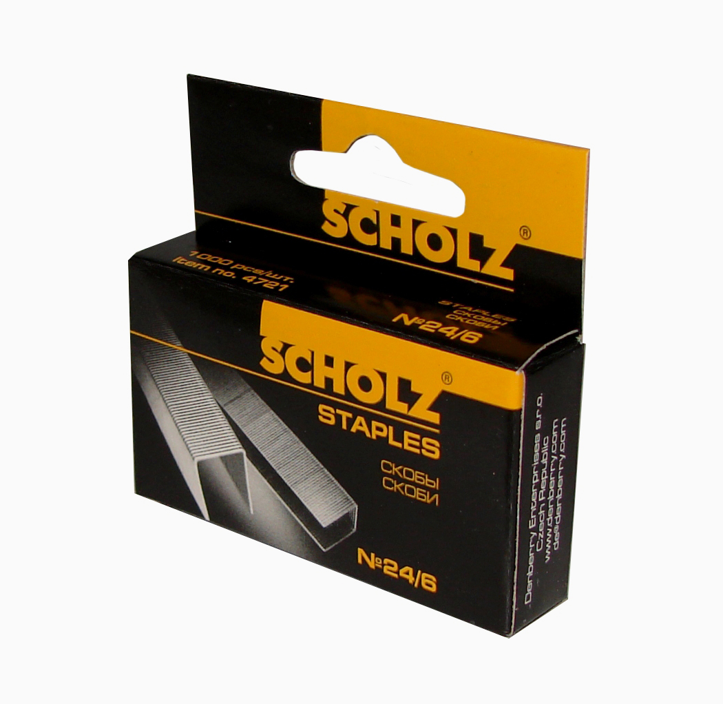 Скоби "SCHOLZ" /4721/ №24/6 (1000шт) (10/500)