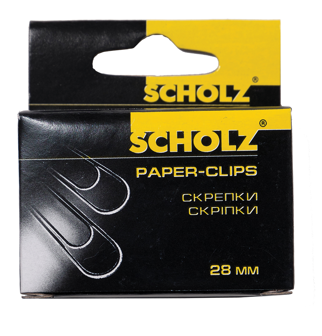 Clips "SCHOLZ" /4701/ 28mm (100pcs) straight nickel (10/500)