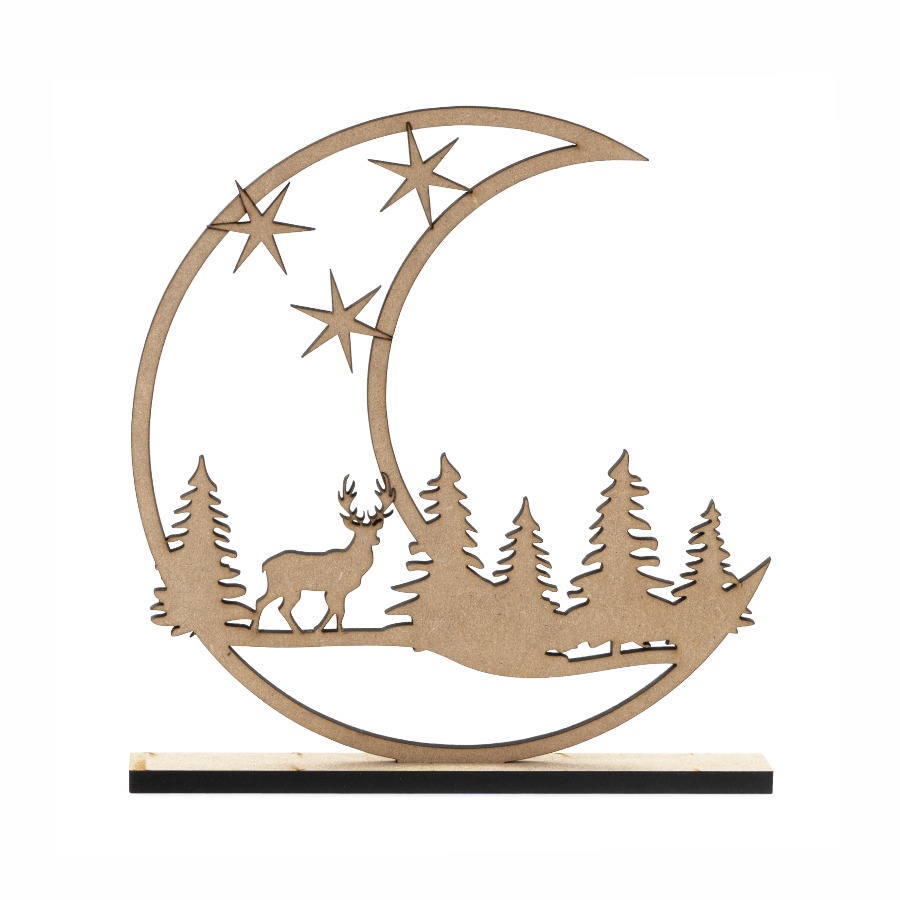 Blank "Rosa Talent" "Christmas trees and deer" /196/ on a HDF stand, 17x2x18cm