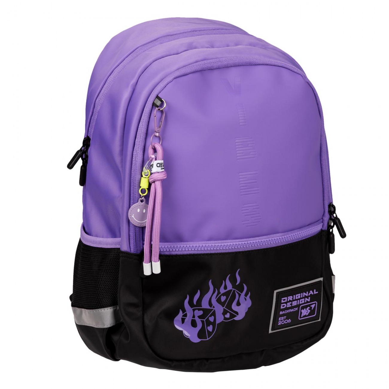 Backpack "YES" /559966/ T-113 Lilac Cubes 42*27*12.5cm (1/10)