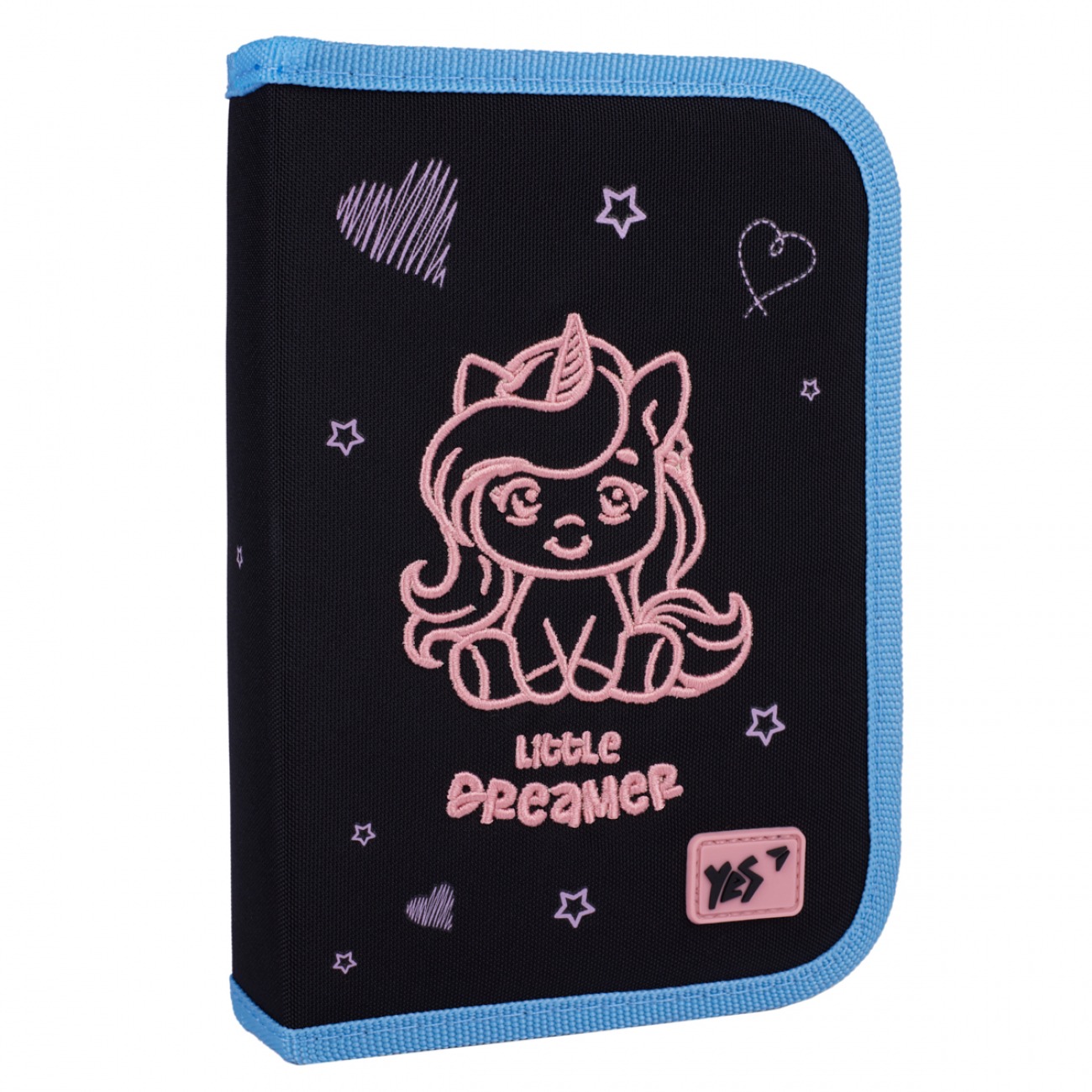 Пенал твердий "YES" /533627/ 1 відділ. з двома клапанами HP-04 Cute Unicorn Єдиноріг 14*21*4см (1/48)