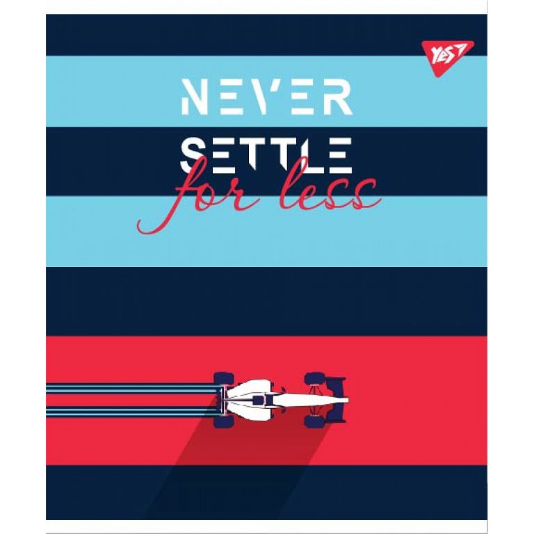 Зошит А4/48 # скоба "YES" /764418/ "Never Settle" ірід. + софт.тач (3/60)