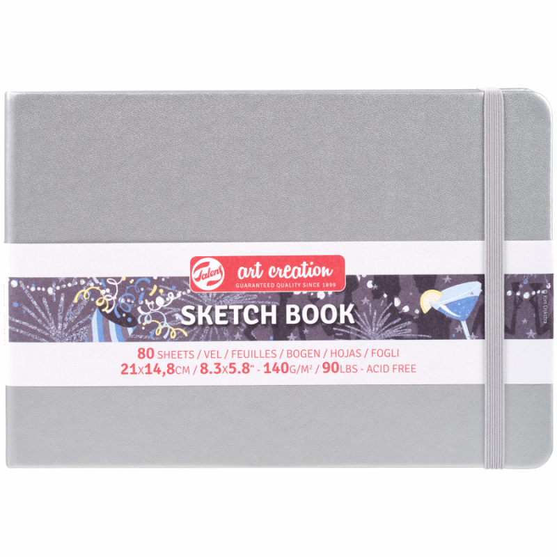 Sketchbook "Royal Talens Art Creation" A5/80 sheets. /975/ 140g/m2, Shiny Silver (1/60)