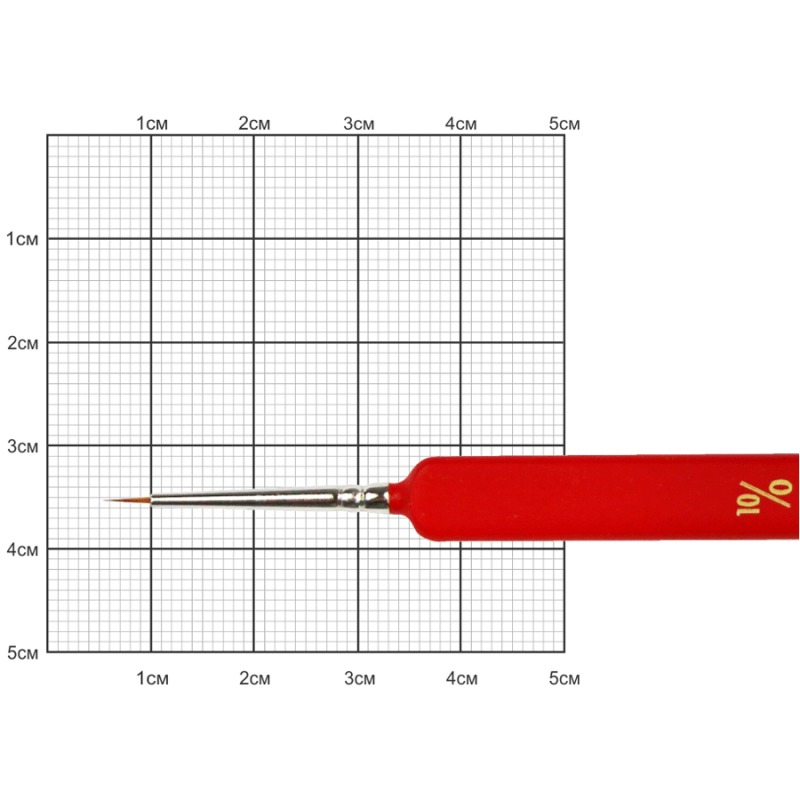 Brush Column round "KOLOS" Nail art 3009L, No. 10/0, k.r. (1/12)