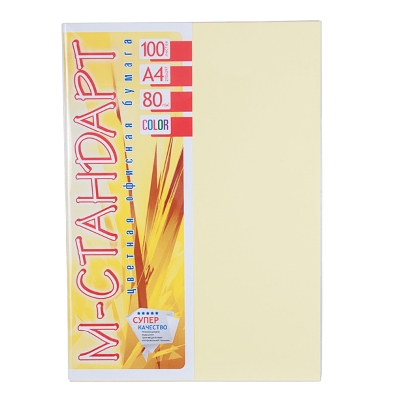 Color paper "M-Standard" A4 paste. (80g) St. Yellow /115-YE23/ (100 sheets)