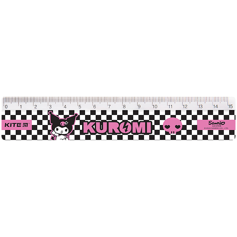 Ruler 15 cm sq. "Kite" /HK24-090-1/ "Kuromi Kuromi" (1/100)