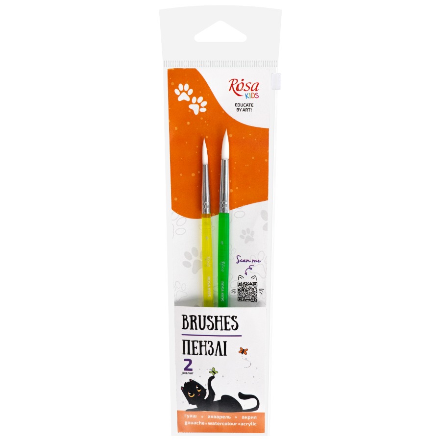 Set of brushes "ROSA KIDS" No. 1, synthetic, 2pcs: round (No. 6, 8)