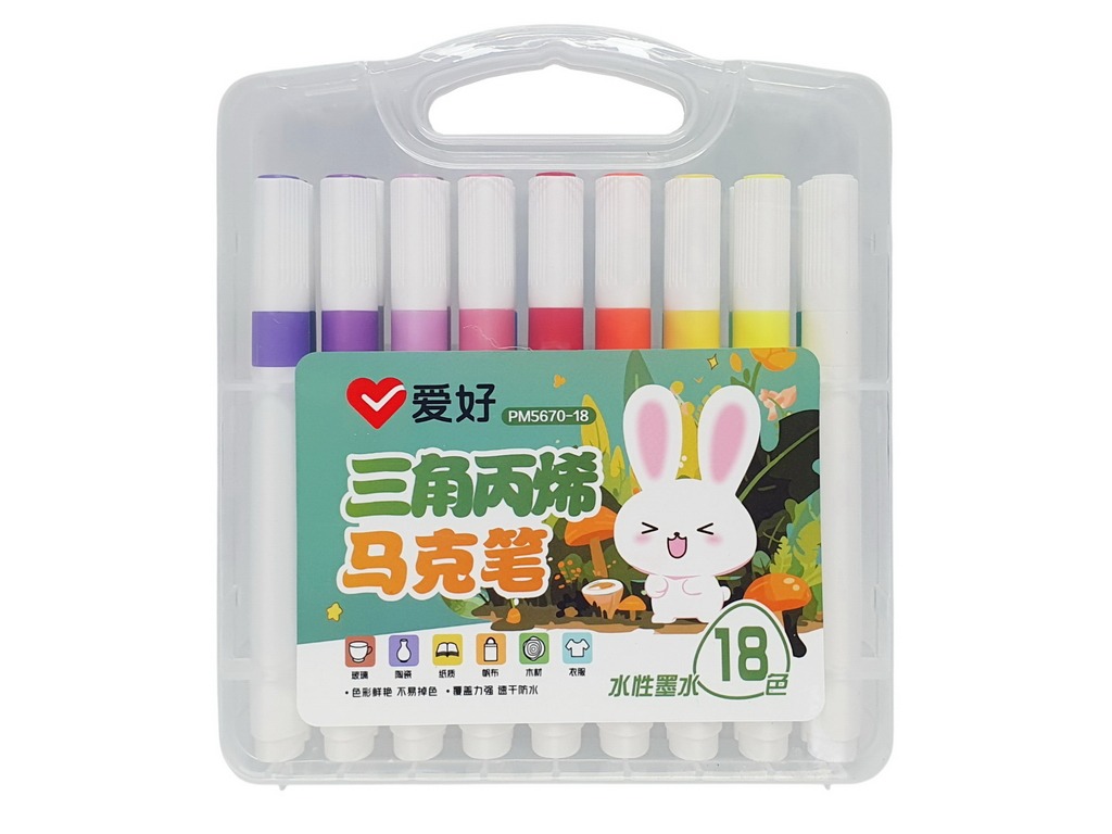 Set of markers 18 col. "AIHAO" /PM5670-18/ Acrylic DIY (1/20/80)