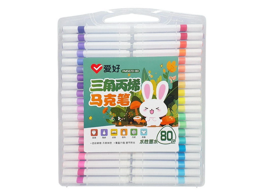 Set of markers 80 pcs. "AIHAO" /PM5670-80/ Acrylic DIY (1/9/18)