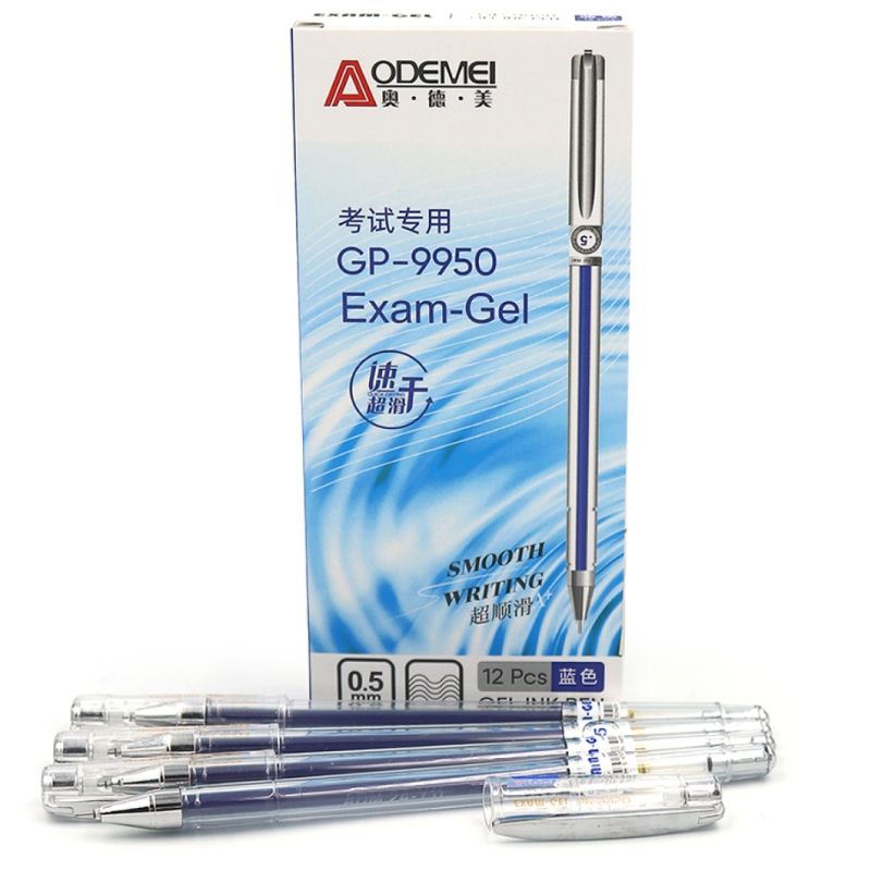 Gel pen "AODEMEI" /9950bl/ "Exam gel" 0.5mm, blue (12/144)