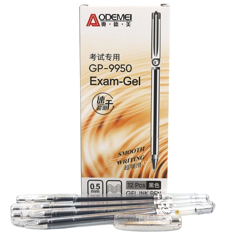 Gel pen "AODEMEI" /9950bk/ "Exam gel" 0.5mm, black (12/144)