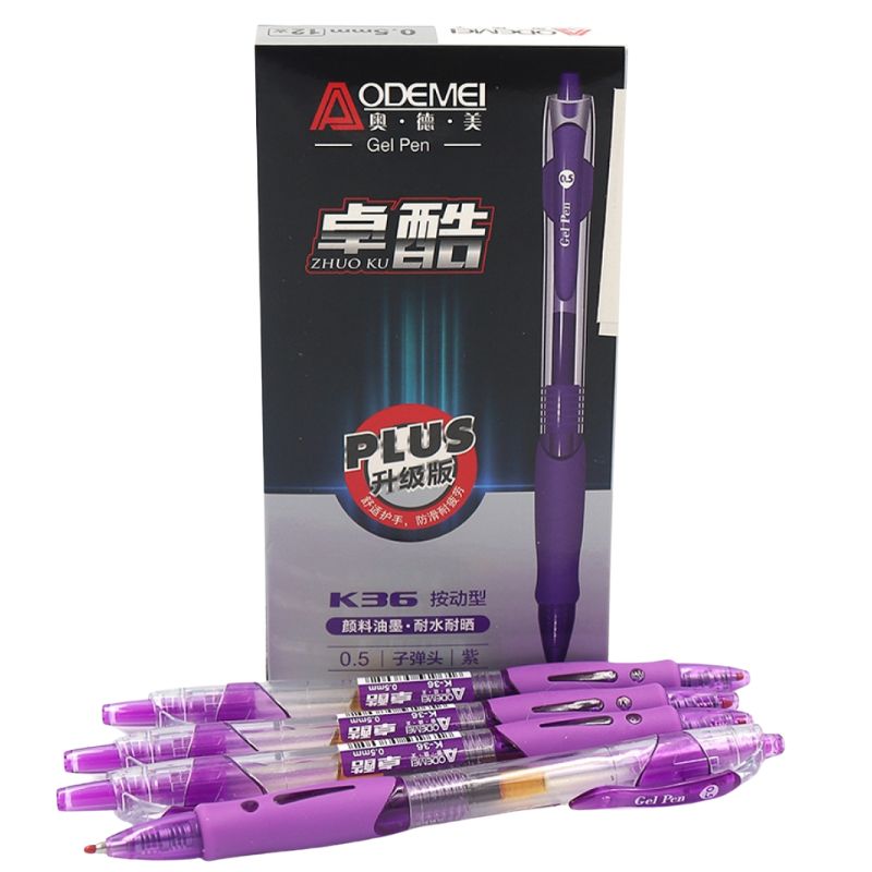 Automatic gel pen "AODEMEI" /36KPur/ "Plus" 0.5mm, purple (12/144)