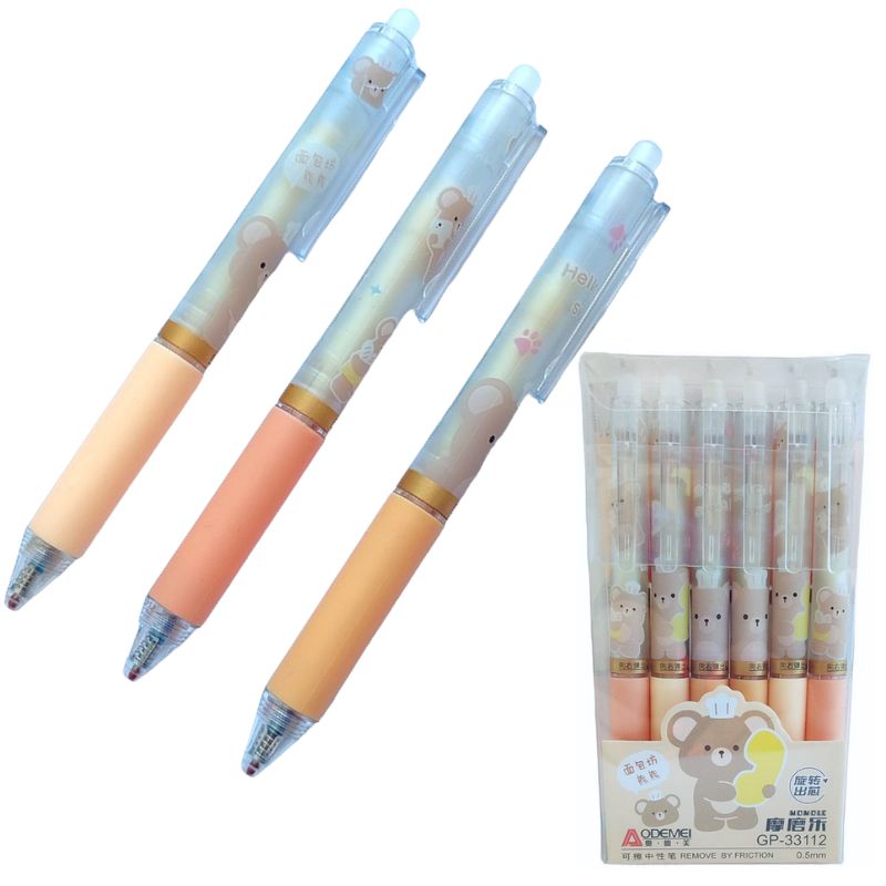 AODEMEI "Write-erase" automatic pen /33112/ "Bear" 0.5mm, blue (12/144)