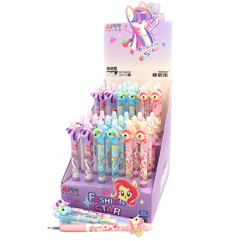 Automatic pen "Write-erase" "AODEMEI" /36036/ "Fashion star" 0.5mm, blue (36/432)