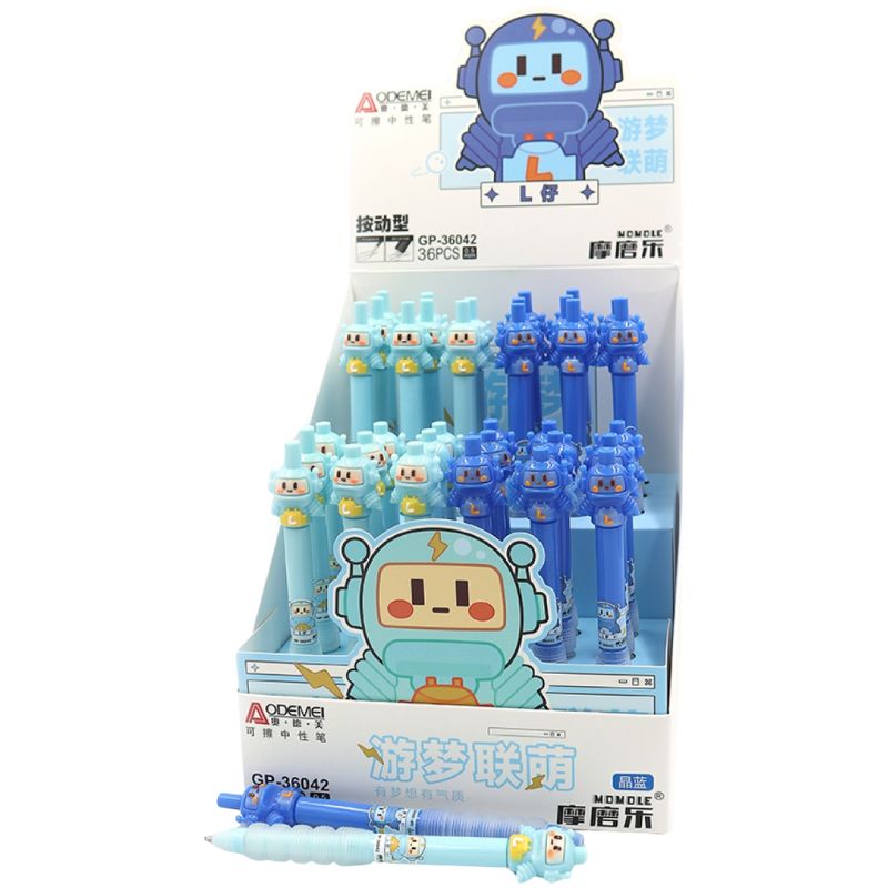 AODEMEI "Write-erase" automatic pen /36042/ "Space man" 0.5mm, blue (36/576)
