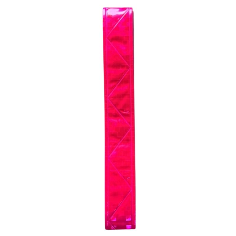 Flicker reflective "ECONOMIX" /E30815-09/ on Velcro, PVC, 55cm*2.5cm, bright pink (1/100)