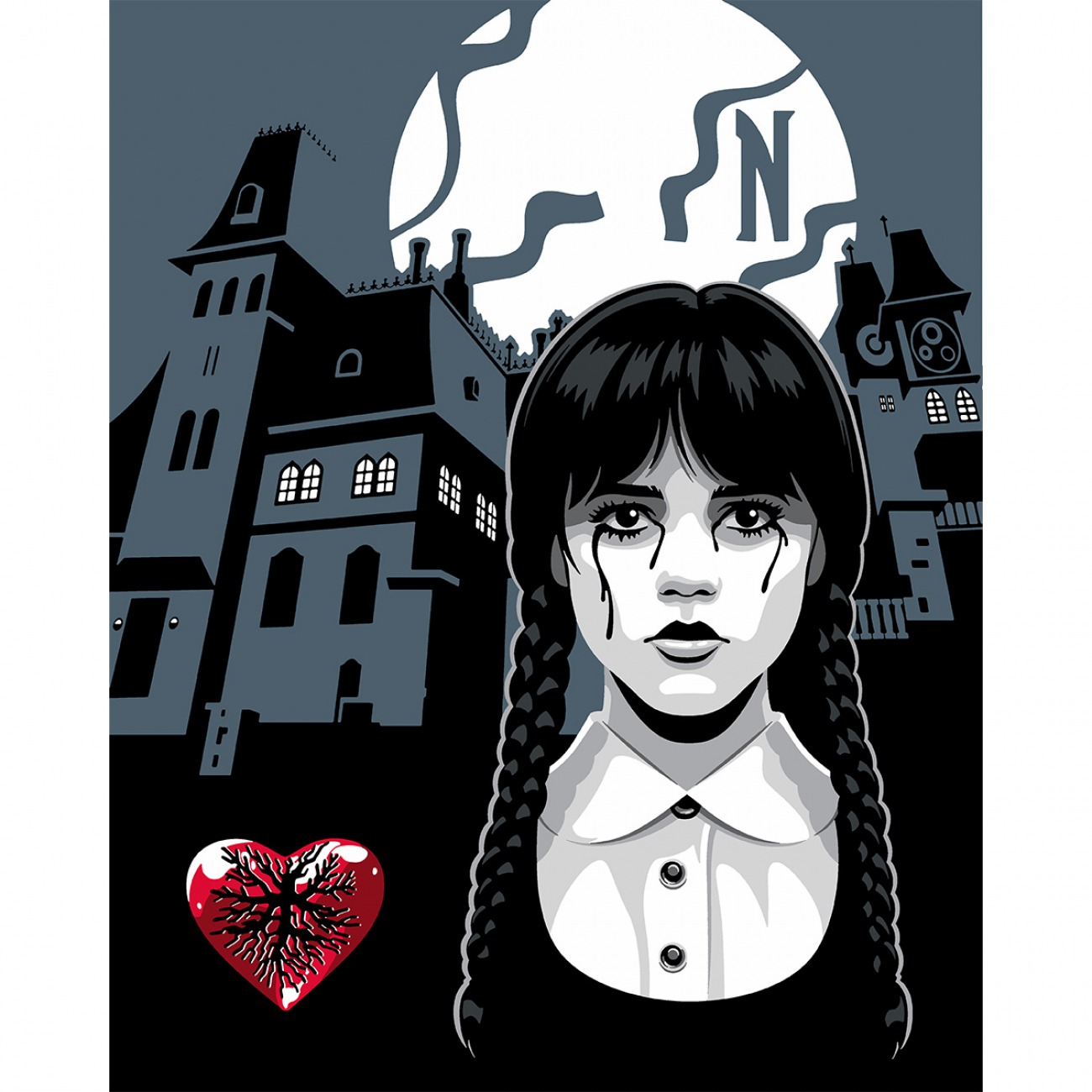 Картина за номерами "SANTI" /955059/ "Wednesday: Nevermore Academy", 40*50см